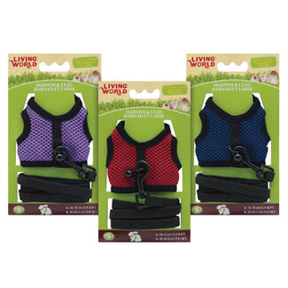 Living World Living World Small Harness and Lead Set - Assorted Colors - Small