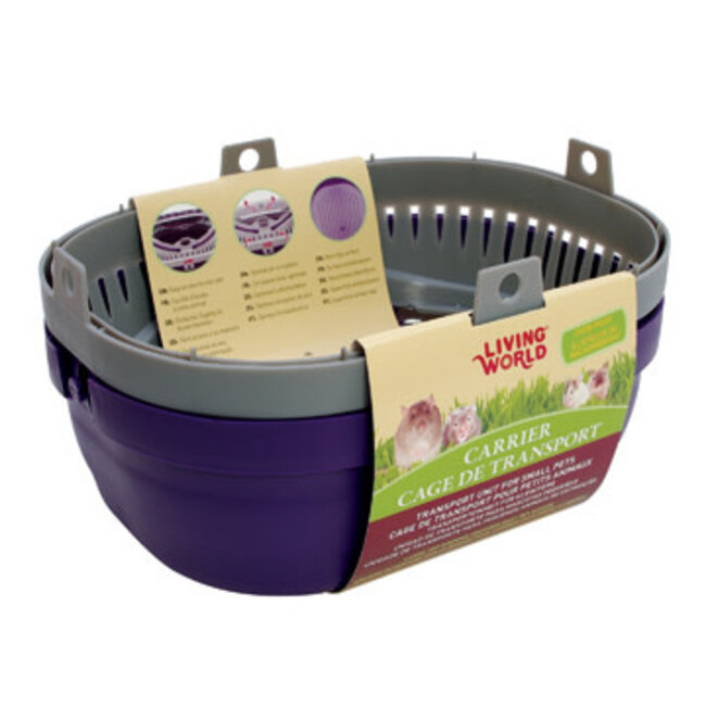 Carrier for Small Pets - Small - Grey/Purple