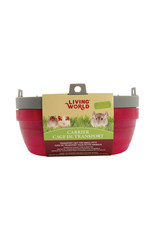 Living World Carrier for Small Pets - Large - Red/Grey