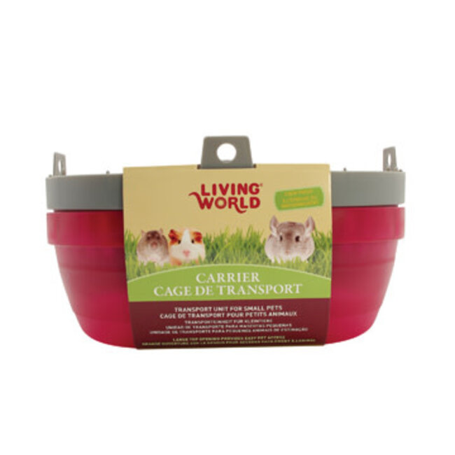 Carrier for Small Pets - Large - Red/Grey