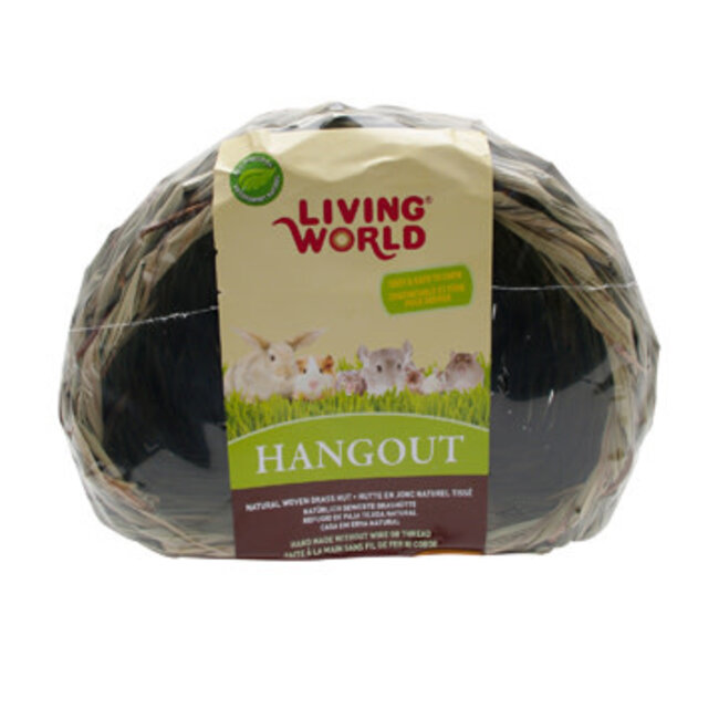 Living World Hangout Grass Hut - Large - 25.4 x 25.4 x 21.6 cm (10 x 10 x 8.5 in)