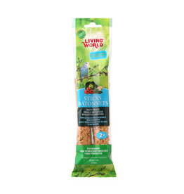 Living World Budgie Sticks - Vegetable Flavour - 60 g (2 oz), 2-pack