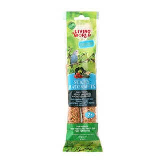 Living World Budgie Sticks - Vegetable Flavour - 60 g (2 oz), 2-pack