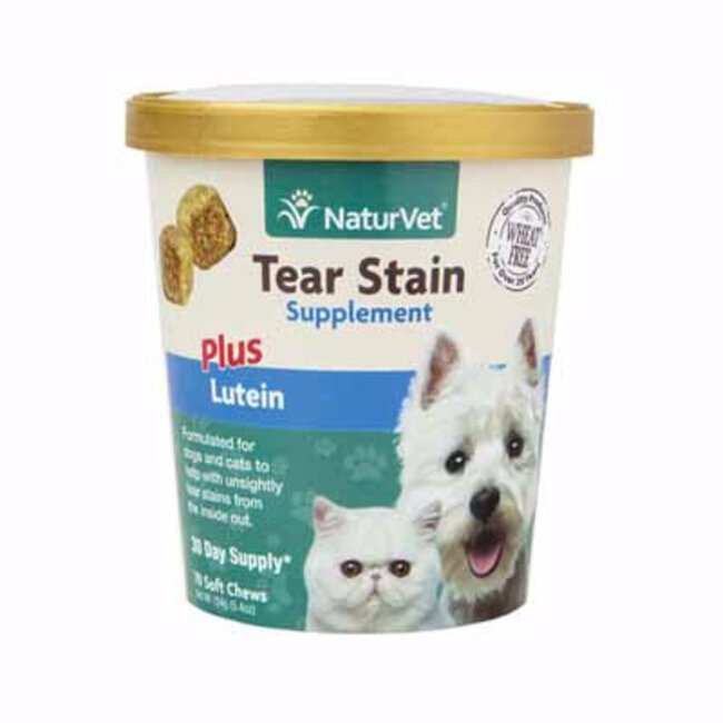 Naturvet Tear Stain Supplement Plus Lutein For Dogs & Cats