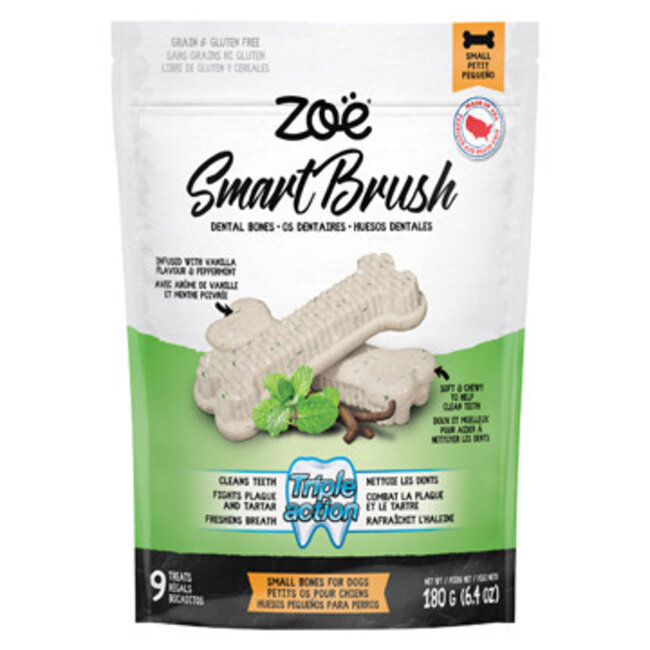 Zoe Smart Brush Bones for Dogs - Small - 9 pack - 180g