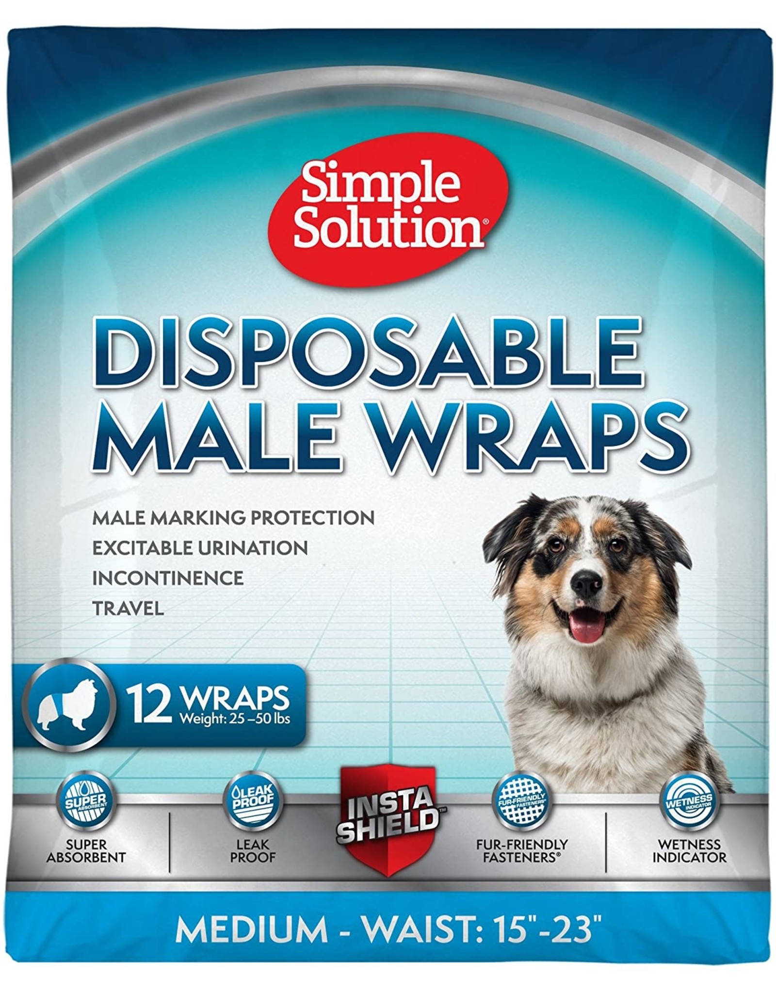 Simple Solution Simple Solution Disposable Male Wrap Size Medium 12pk
