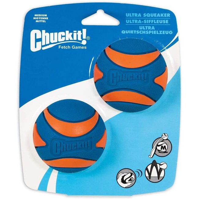 Ultra Squeaker Ball 2-Pack Medium