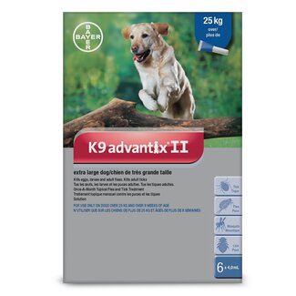Bayer K9 Advantix II - over 25kg, 6 doses