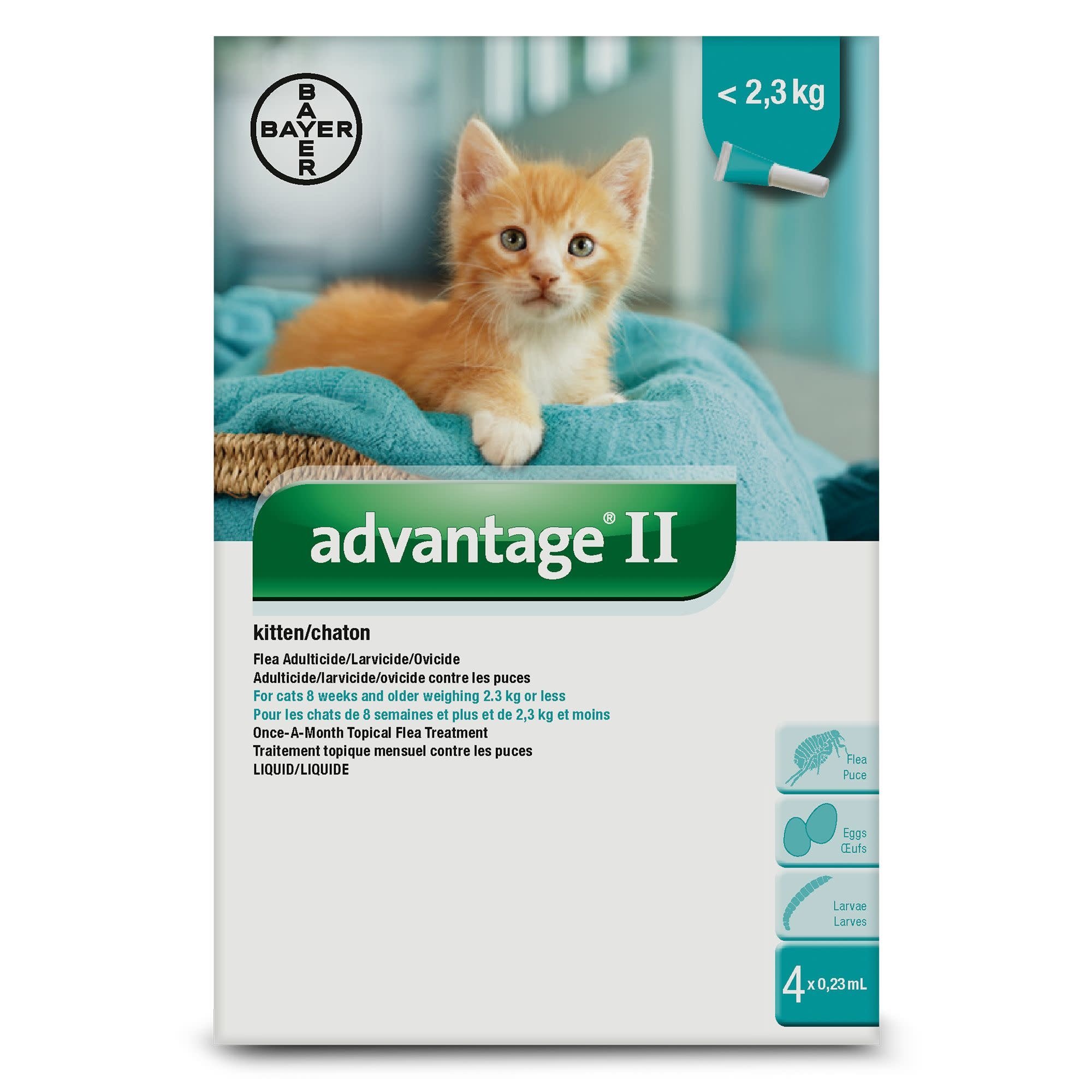 Advantage hot sale kitten dosage