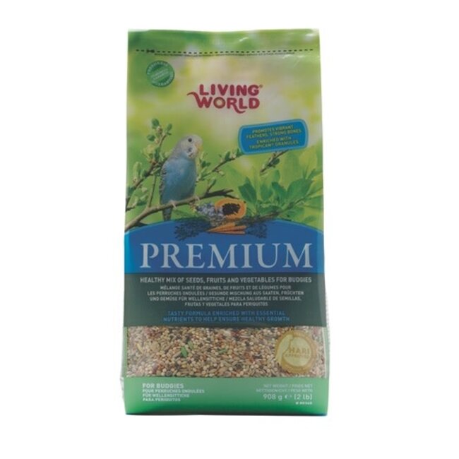 Living World Premium Mix For Budgies - 908 g (2 lb)