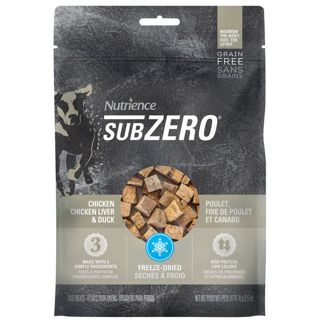 Subzero Freeze-Dried Fraser Valley Treats - Chicken, Chicken Liver and Duck Liver - 70 g (2.5 oz)