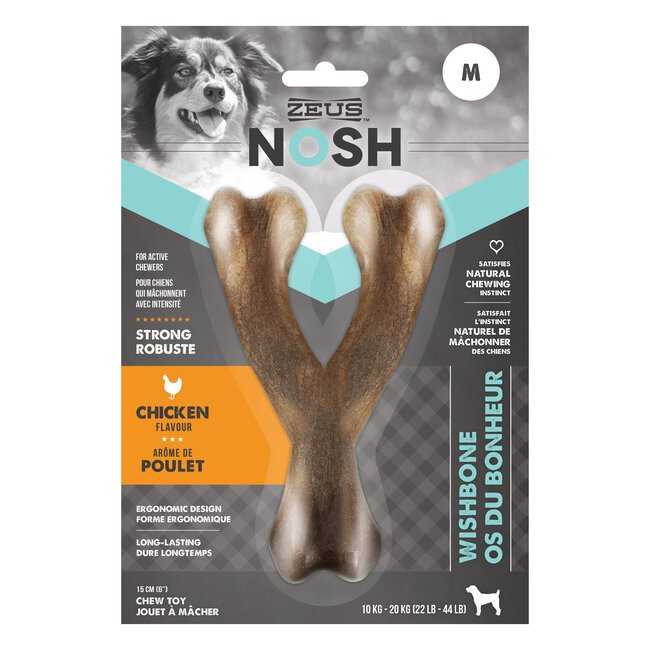 Nosh Strong Wishbone Chew Toy - Chicken M