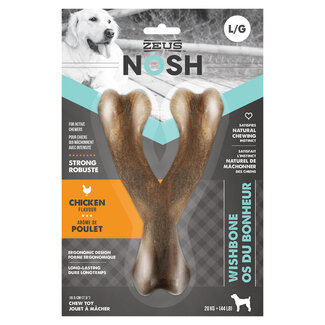 Zeus Nosh Strong Wishbone Chew Toy - Chicken L