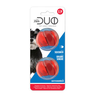 Zeus Duo Ball with Squeaker Small 5cm (2") 2pk