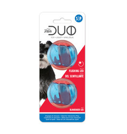 Zeus Duo Ball with Flashing LED Small 5cm (2") 2pk