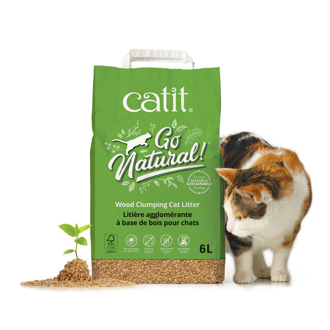 Go Natural! Wood Clumping Cat Litter 6L Western Pet Supply