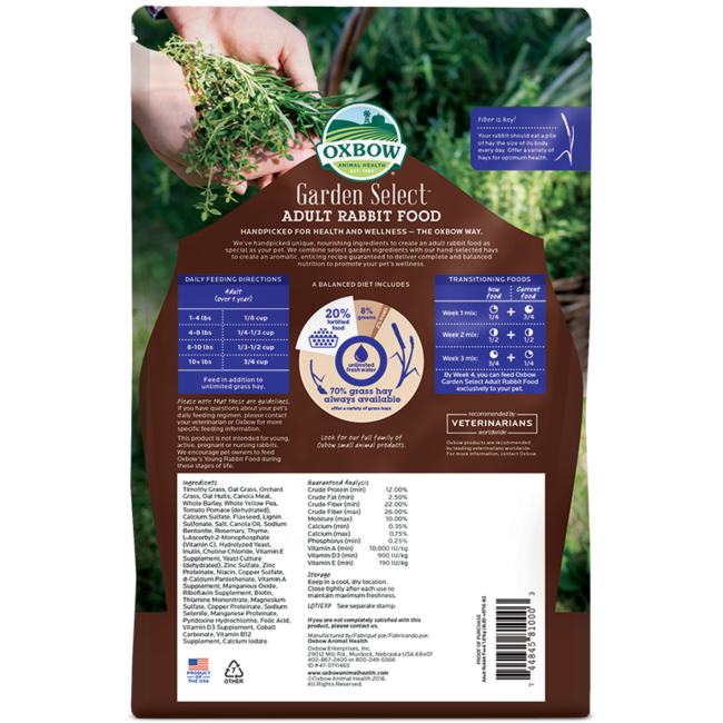 Oxbow Garden Select Adult Rabbit 4lb