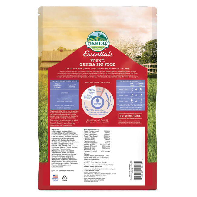 Oxbow Essentials Young Guinea Pig Food 5lb