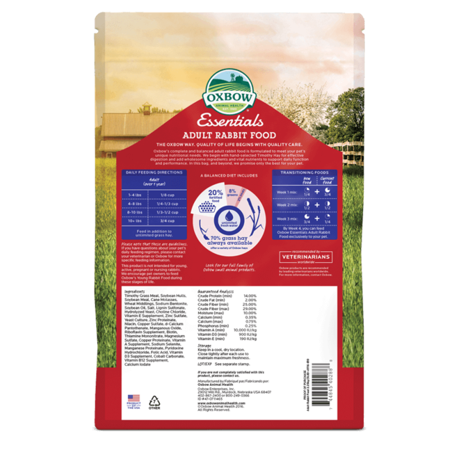 Oxbow Essentials Adult Rabbit Food 4.53kg