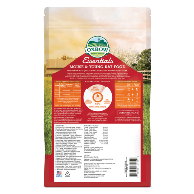Oxbow Essentials Mouse & Young Rat Food 1.13kg