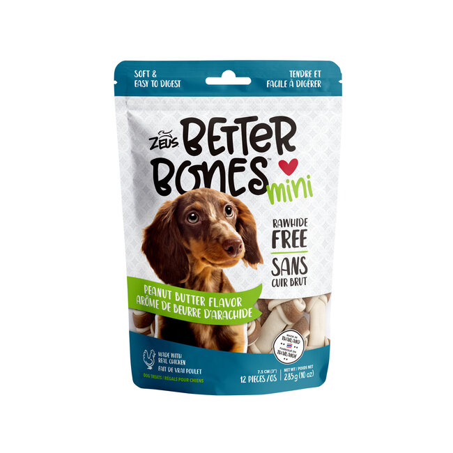 Zeus Better Bones Peanut Butter Flavour Bones 3" 12 pk