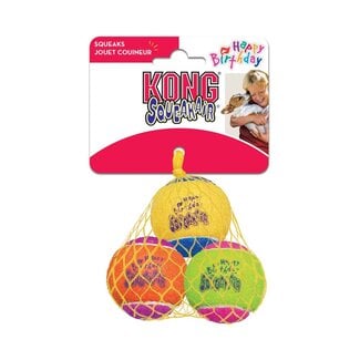 Kong Kong Squeakair Birthday Balls Medium 3pk