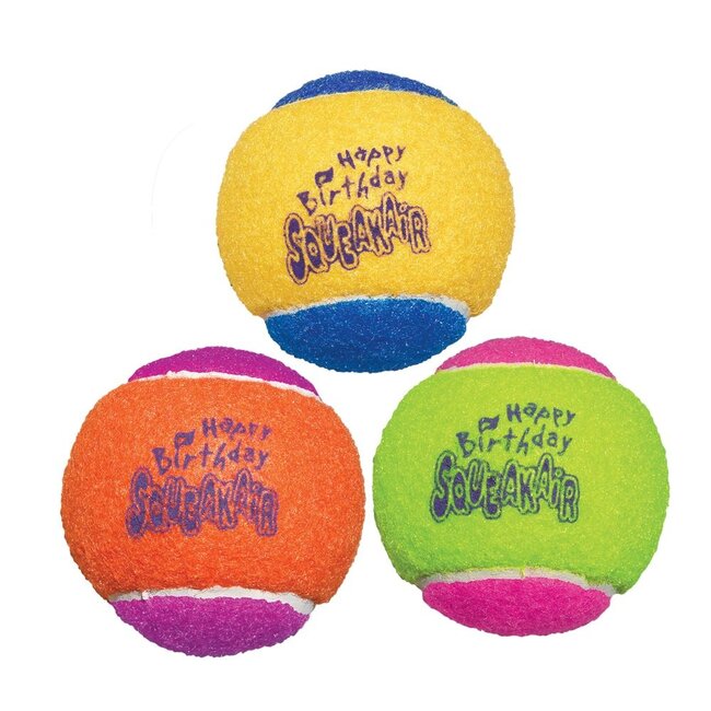 Kong Squeakair Birthday Balls Medium 3pk