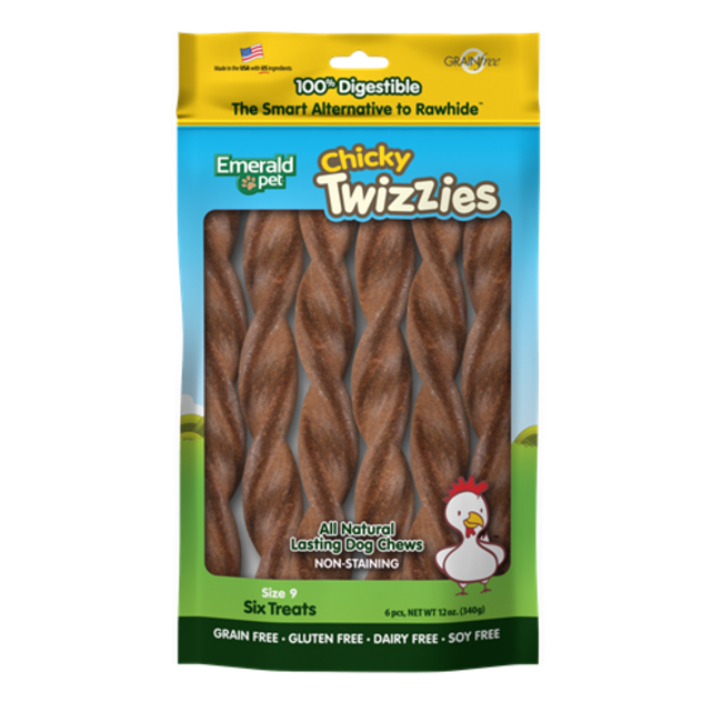 Emerald Pet Twizzies Chicky 6 Pack 9"