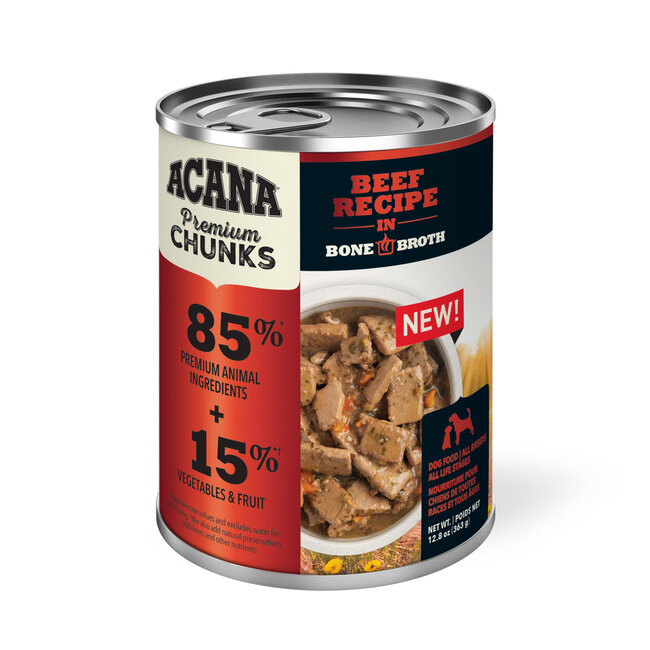 ACANA Wet Dog Food Beef Recipe in Bone Broth 363g