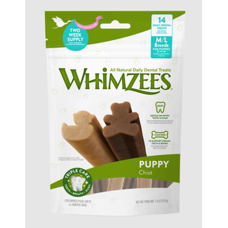 Whimzees Whimzees Puppy Medium/Large Dental Chews for Dogs 14 Count Bag