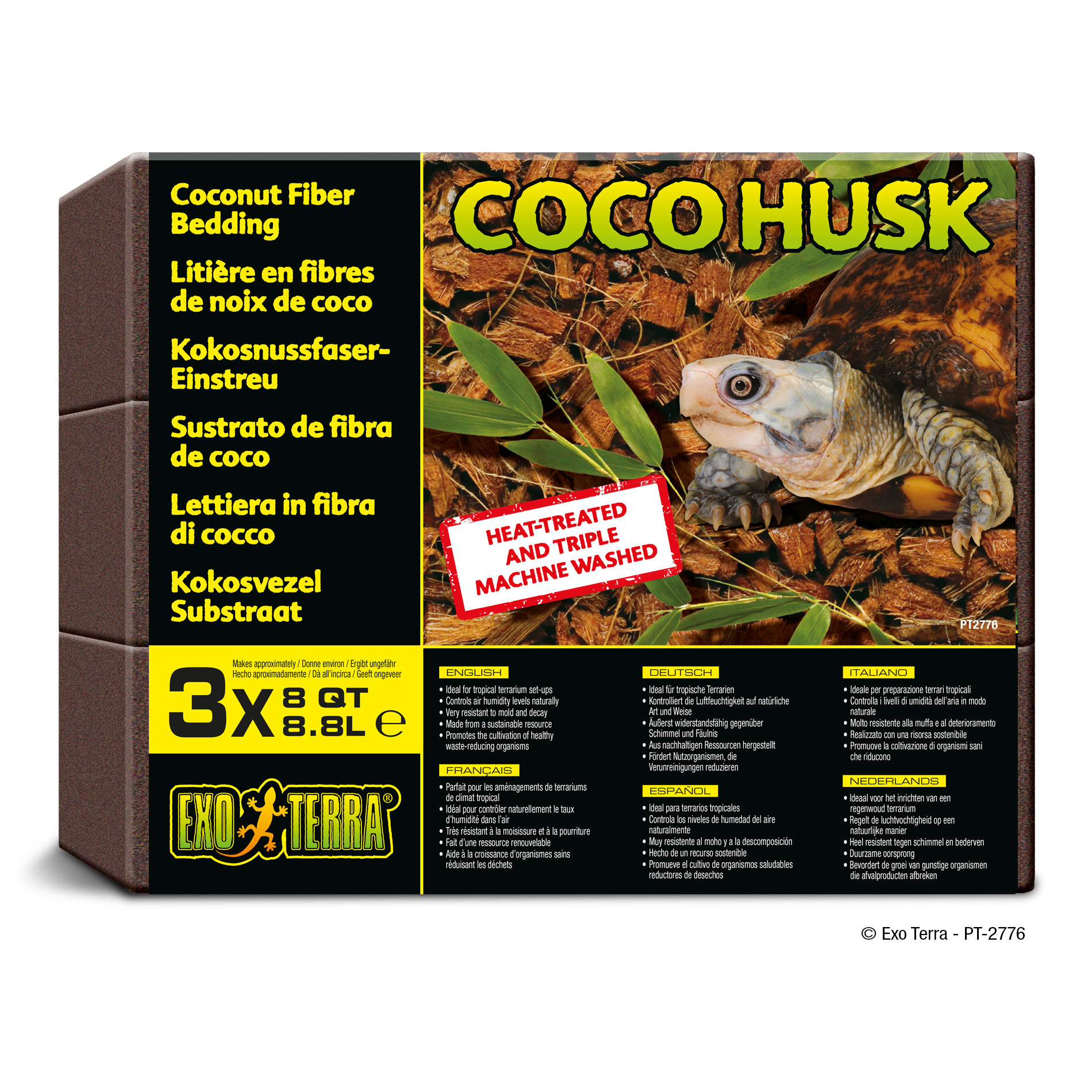 Exo Terra Coco Husk Bricks 3x8qt (3x8.8L) Western Pet Supply