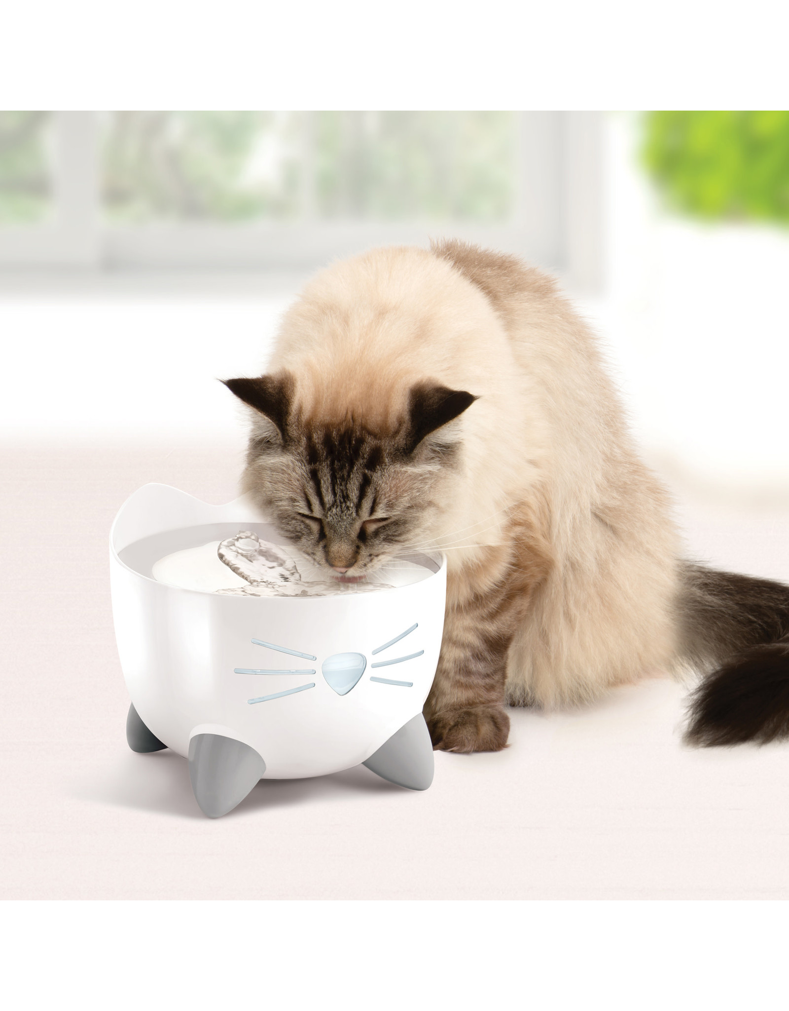 CatIt Catit PIXI Fountain White with Stainless Steel Top 2.5L