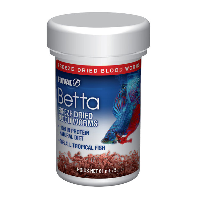 Fluval Betta Freeze Dried Bloodworms 5g (0.18oz)