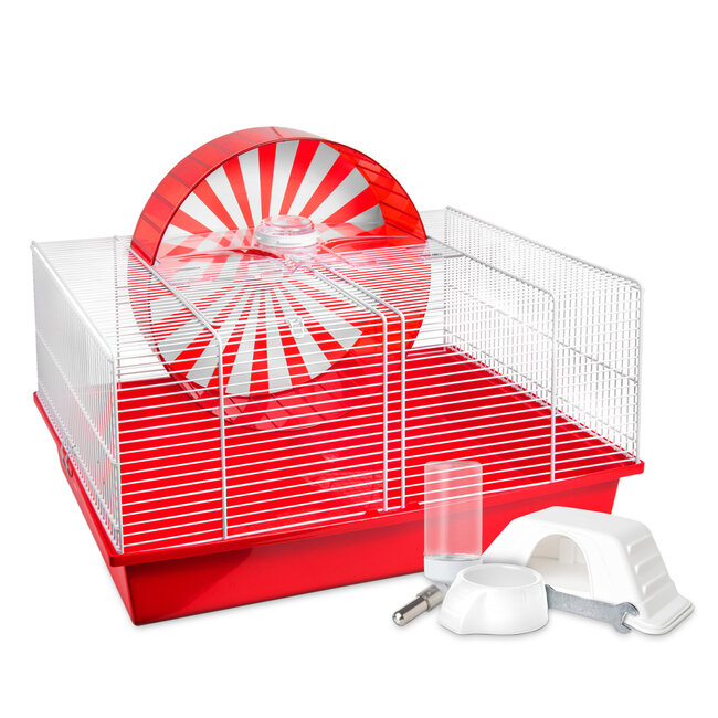 Living World Hamsterval Cage - Red