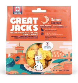 Canadian Jerky Company Great Jacks Freeze-Dried Cat Treats & Food Topper Salmon 28g