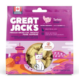 Canadian Jerky Company Great Jacks Freeze-Dried Cat Treats & Food Topper Turkey 28g