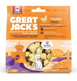 Canadian Jerky Company Great Jacks Freeze-Dried Cat Treats & Food Topper Chicken 28g