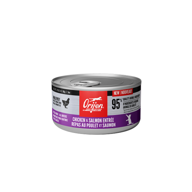 ORIJEN Chicken & Salmon Entrée for Kittens Wet Cat Food 85gtree