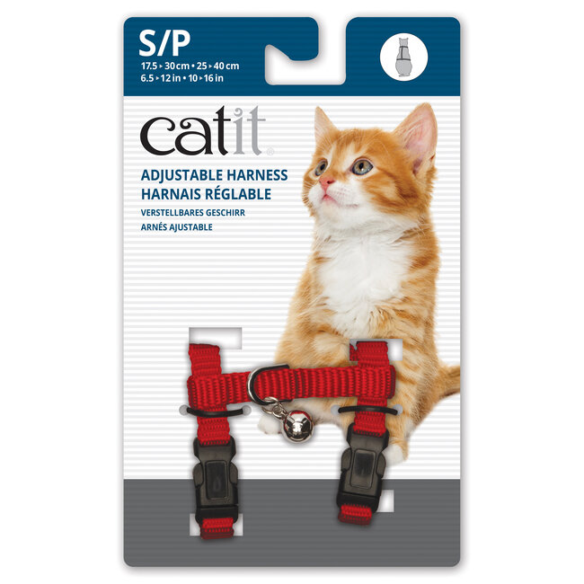 Adjustable Nylon Cat Harness Assorted Colours