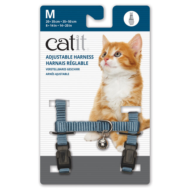 Adjustable Nylon Cat Harness Assorted Colours