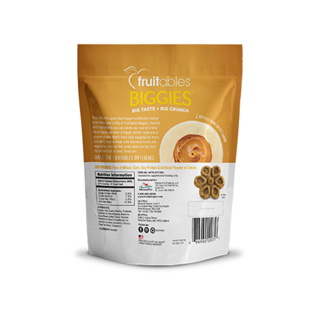 Fruitables Biggies - Peanut Butter & Banana Dog Treat 16oz