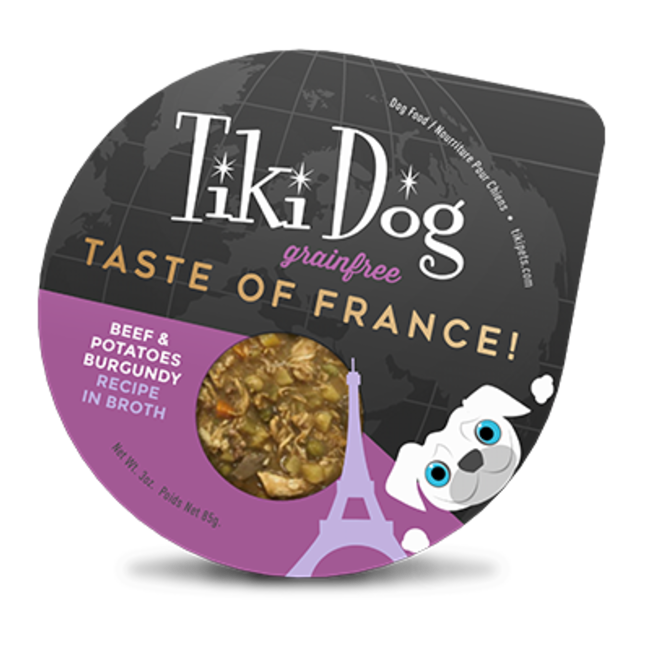 Tiki Dog  Petites Taste of the World French Beef Burgundy Wet Dog Food 3oz