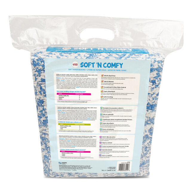 Living World Soft 'N Comfy Paper Bedding - 56 L (3400 cu in) - Bi-Colour