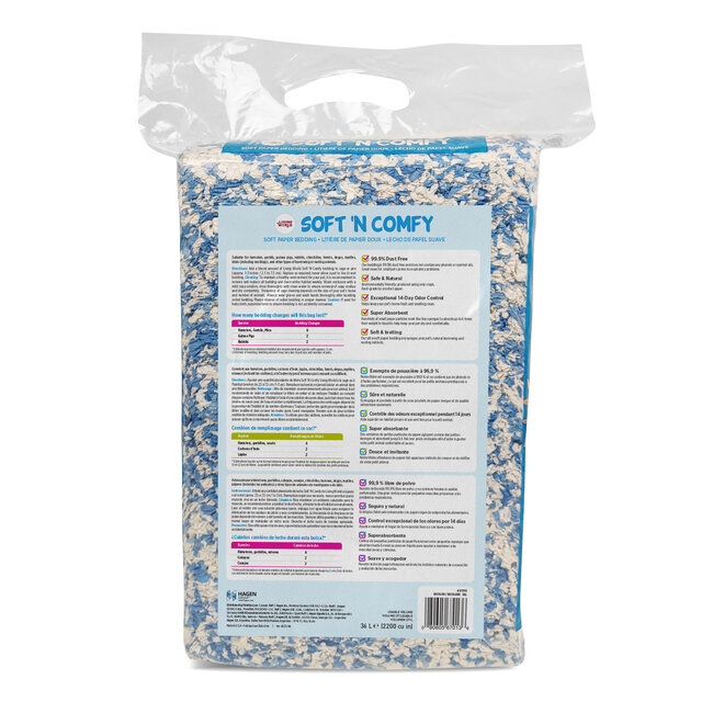 Living World Soft 'N Comfy Paper Bedding - 36 L (2200 cu in) - Bi-Colour