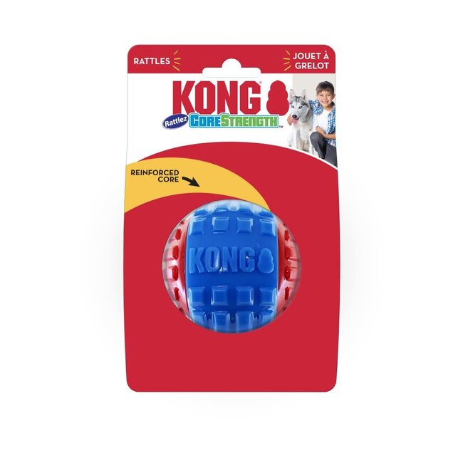 Kong CoreStrength Rattlez Ball Dog Toy L