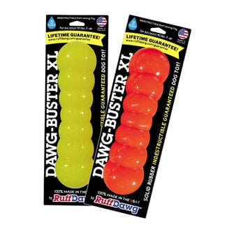 RuffDawg Indestructible Rubber Dawg-Buster Assorted XL 12"x3.25"