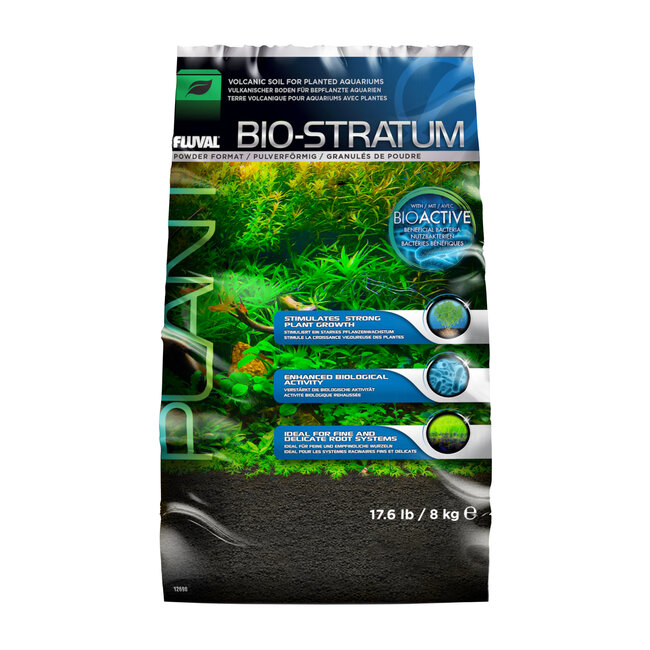 Fluval Bio-Stratum Volcanic Aquarium Soil - Powder Format - 8 kg (17.6 lb)