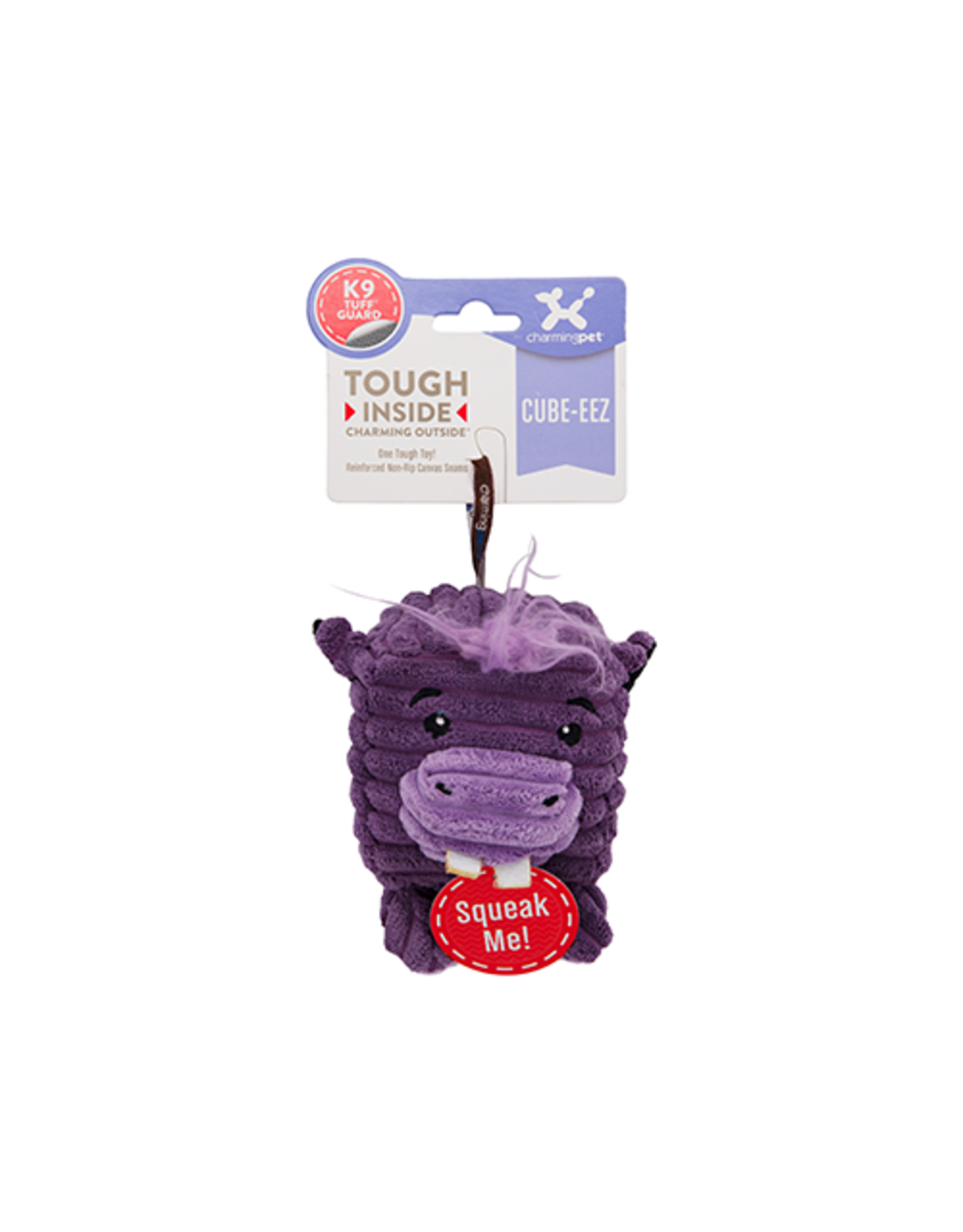 Charming Pet Cube-Eez Hippo Small Plush Dog Toy