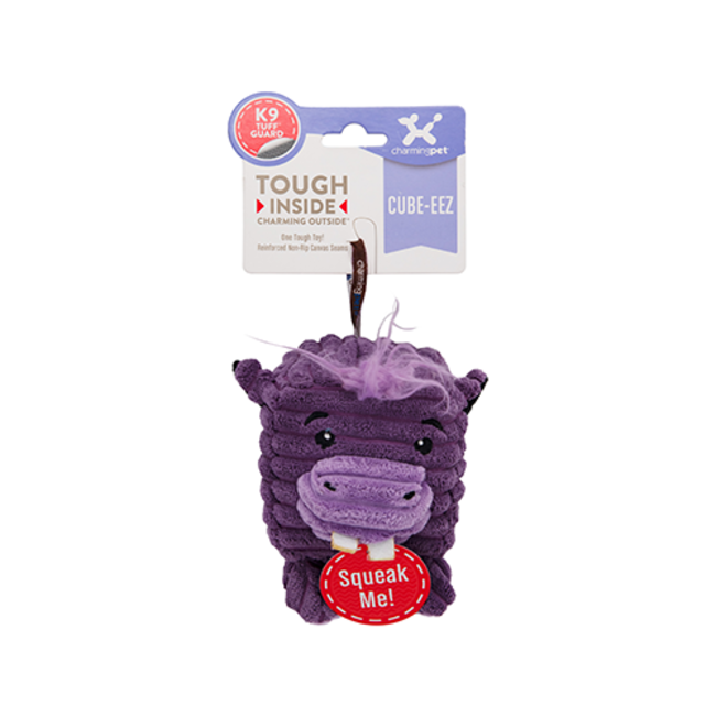 Cube-Eez Hippo Small Plush Dog Toy
