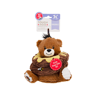 Charming Pet Ringamals Honey Bear Plush Puzzle Dog Toy